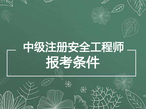 2019年福建中级注册安全工程师报考条件